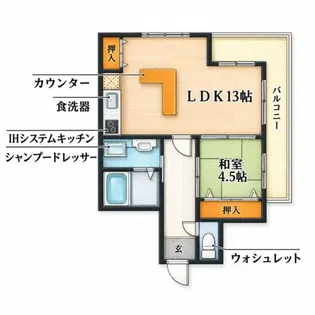 クレドール西明石Ⅲ【12階】の間取り