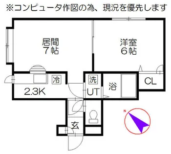 フォレスト西町【202号室】の間取り