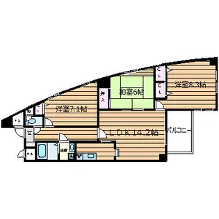 大阪府吹田市五月が丘北【マンション】の間取り
