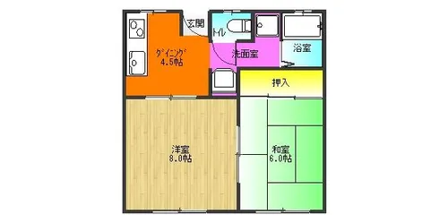 スカイハイツ【2階】の間取り