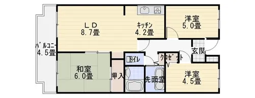 ライゼックス新堂【207号室】の間取り
