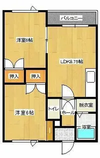 ハイツラポートA【2階】の間取り