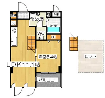 エグゼK&K Ⅲ【2階】の間取り