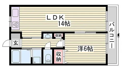 コーポ益三【303号室】の間取り