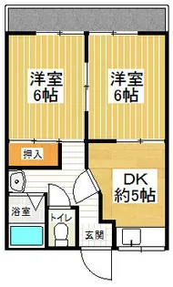 ハッピーハイツ大保B【203号室】の間取り