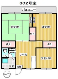 三宅ビル【302号室】の間取り