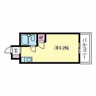 歯大前スカイマンション【4階】の間取り