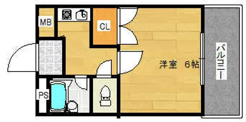 サンティール太子橋駅前【401号室】の間取り