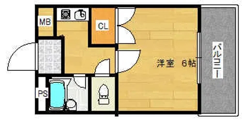 サンティール太子橋駅前【401号室】の間取り