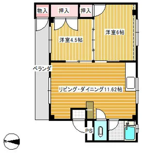 古田マンション【3階】の間取り