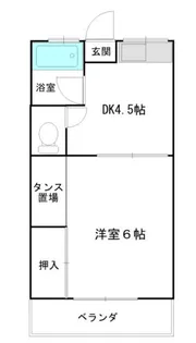 駅南ハイツ【B101号室】の間取り