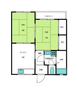 グリーンハイツ清水【203号室】の間取り