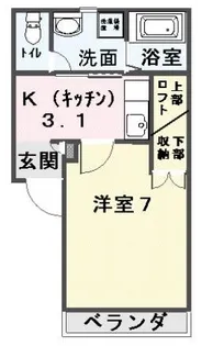 ヴィラシオンびわこ大橋Ⅱ番館【106号室】の間取り