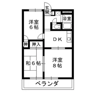 リッチウェストフィールド【3階】の間取り