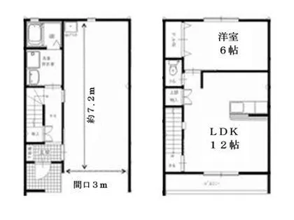 ガレリア(ガレージハウス)【C号室】の間取り