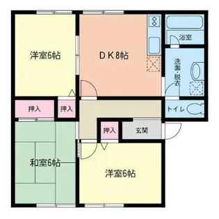 コーポ山鹿 A棟【2階】の間取り