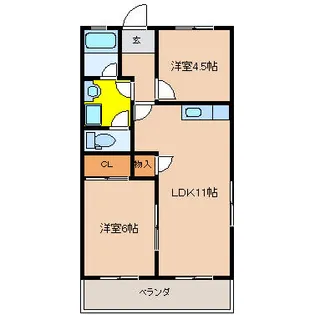 エステート東町【2階】の間取り