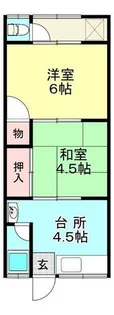 ウスイアパート【7号室】の間取り
