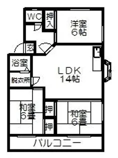 サンビレッジⅡ【101号室】の間取り