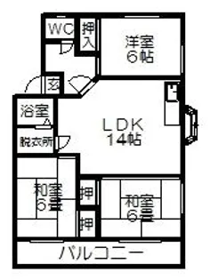 サンビレッジⅡ【101号室】の間取り