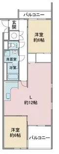 ライオンズマンション唐山【203号室】の間取り