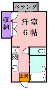 メゾンソレイユ【203号室】の間取り