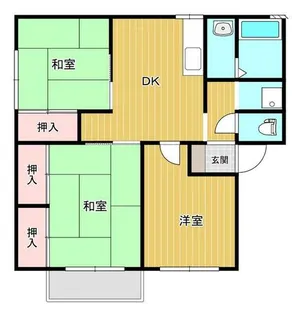 城西ハイム【2号室】の間取り