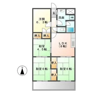 戸畑駅前スカイマンション【2階】の間取り