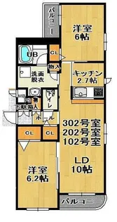 北海道札幌市手稲区前田一条10丁目【マンション】の間取り