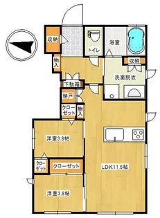 福岡県北九州市八幡東区春の町5丁目【アパート】の間取り