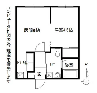 1DKの間取り画像