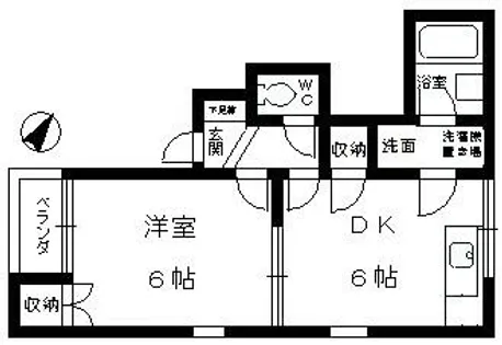 兵庫県神戸市中央区旗塚通1丁目【アパート】の間取り