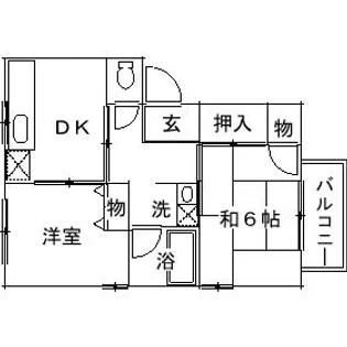 サンフル狭山【2階】の間取り