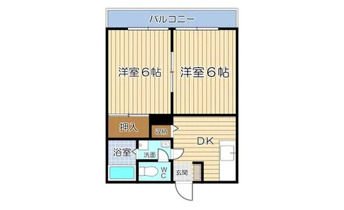 サンライフローゼ【201号室】の間取り