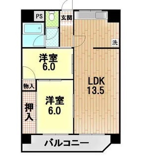 ブリックシャトー兵庫【3階】の間取り