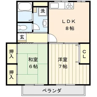 ダルニーハイツ【1階】の間取り
