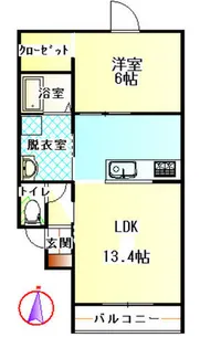 BAOBABとてっぽ通【1階】の間取り