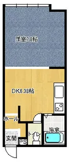 ハイツラポートB【1階】の間取り