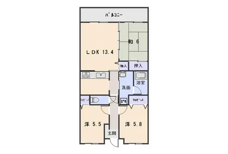 メゾンルーブル【1階】の間取り