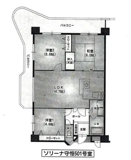 ソリーナ守恒【5階】の間取り