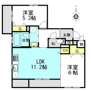カーサ松崎町【3階】の間取り