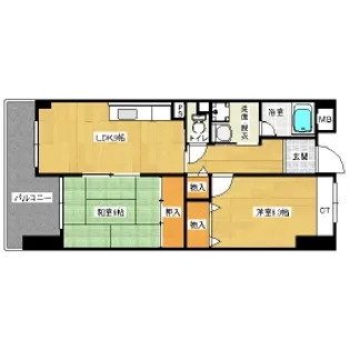 エバーグリーン鶴見【8階】の間取り