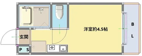 リリーフ明日香東住吉【5階】の間取り