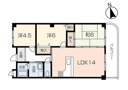 プロムナード・シカマⅠ【302号室】の間取り