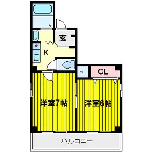 大阪府大阪市福島区福島3丁目【マンション】の間取り