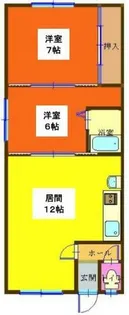 上島マンション【201号室】の間取り