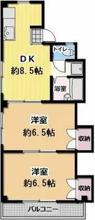 マンション西平【4階】の間取り