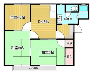 フレグランス鴨生田Ⅱ【201号室】の間取り