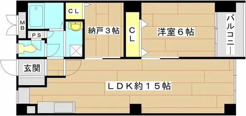 北堀江コーポ【5階】の間取り