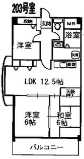 大阪府箕面市西小路1丁目【マンション】の間取り